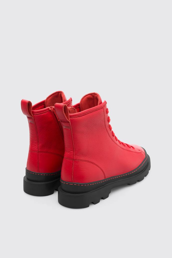 Back view of Brutus Red Boots for Women