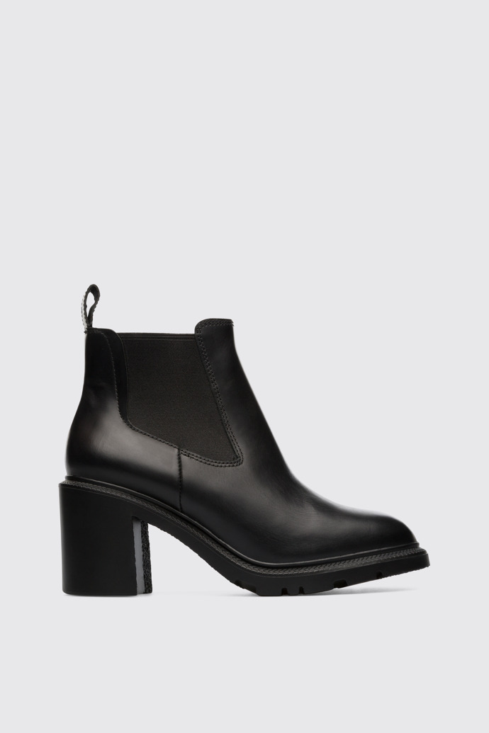 Side view of Whitnee Black Ankle Boots for Women