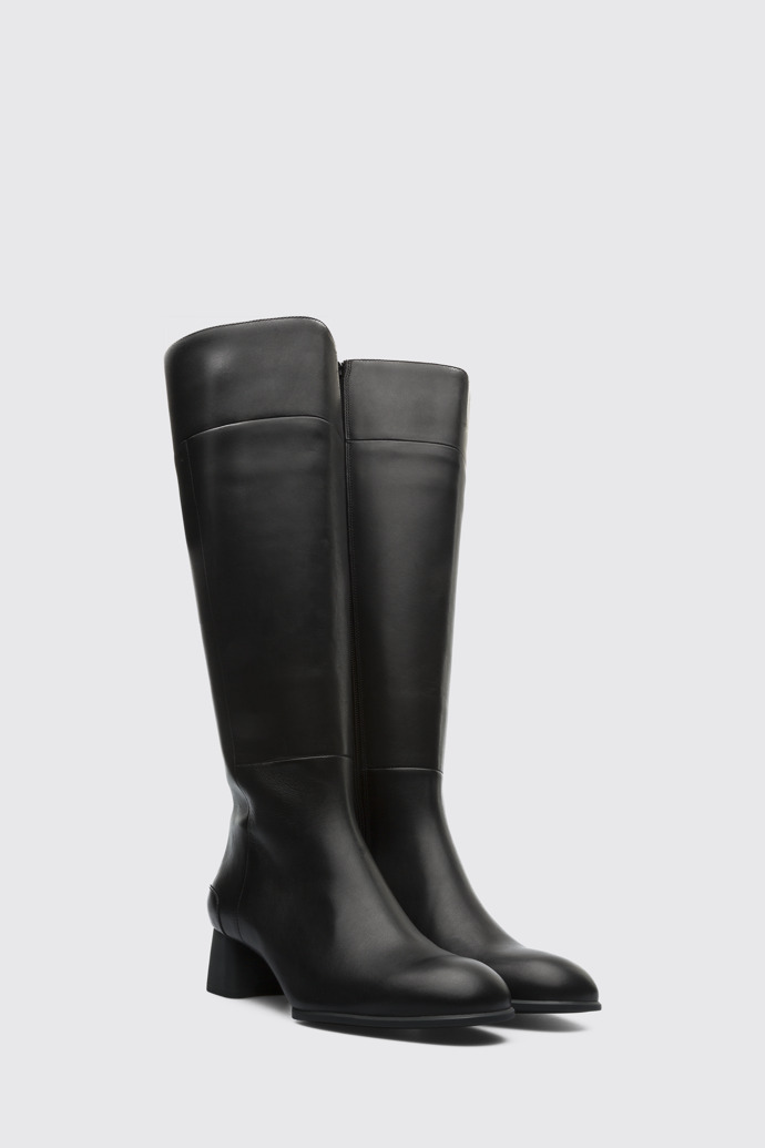 Front view of Katie Black Boots for Women