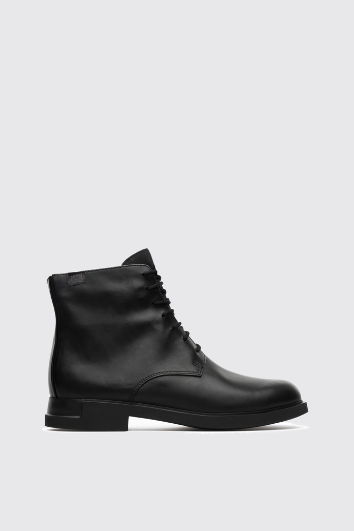Image of Side view of Iman Black Boots for Women