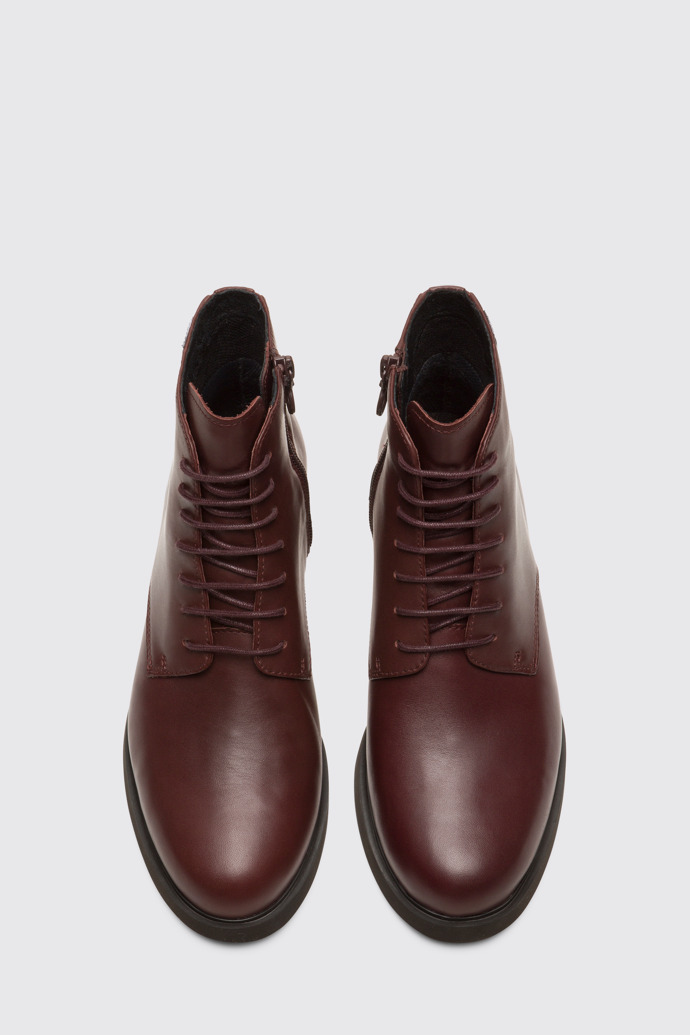 Overhead view of Iman Burgundy Boots for Women