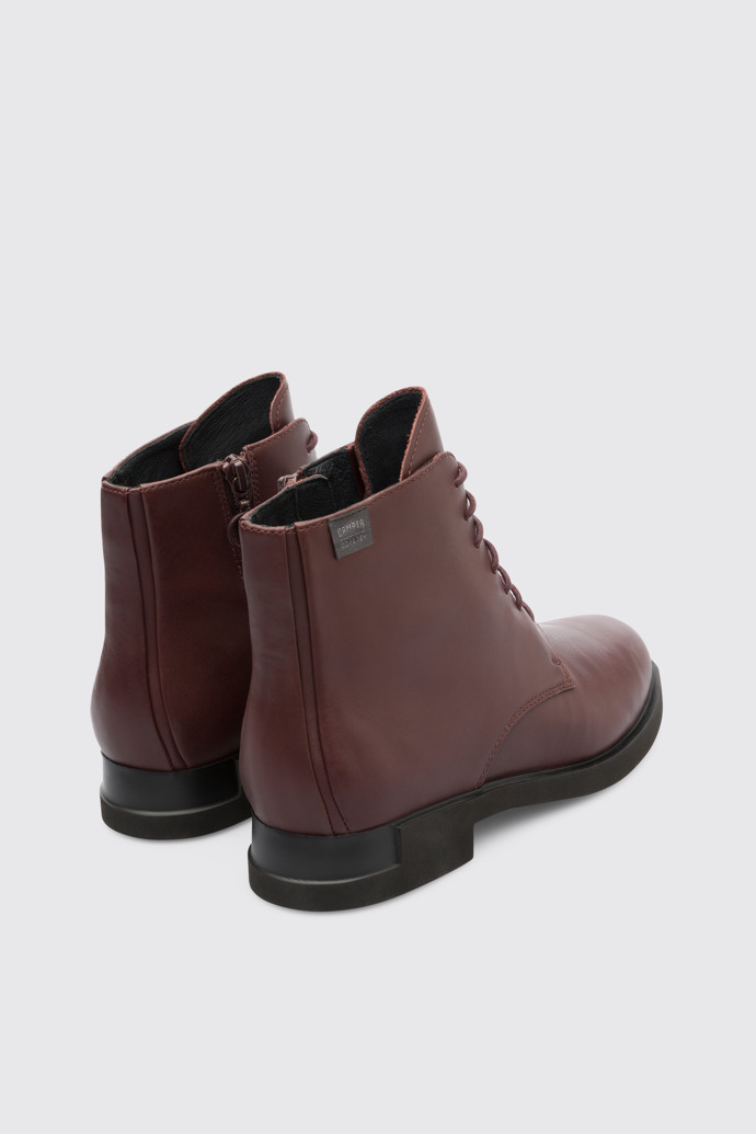 Back view of Iman Burgundy Boots for Women