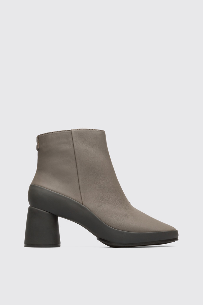 Side view of Upright Women's green ankle boot