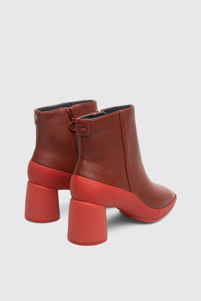 Back view of Upright Women's red-brown ankle boot