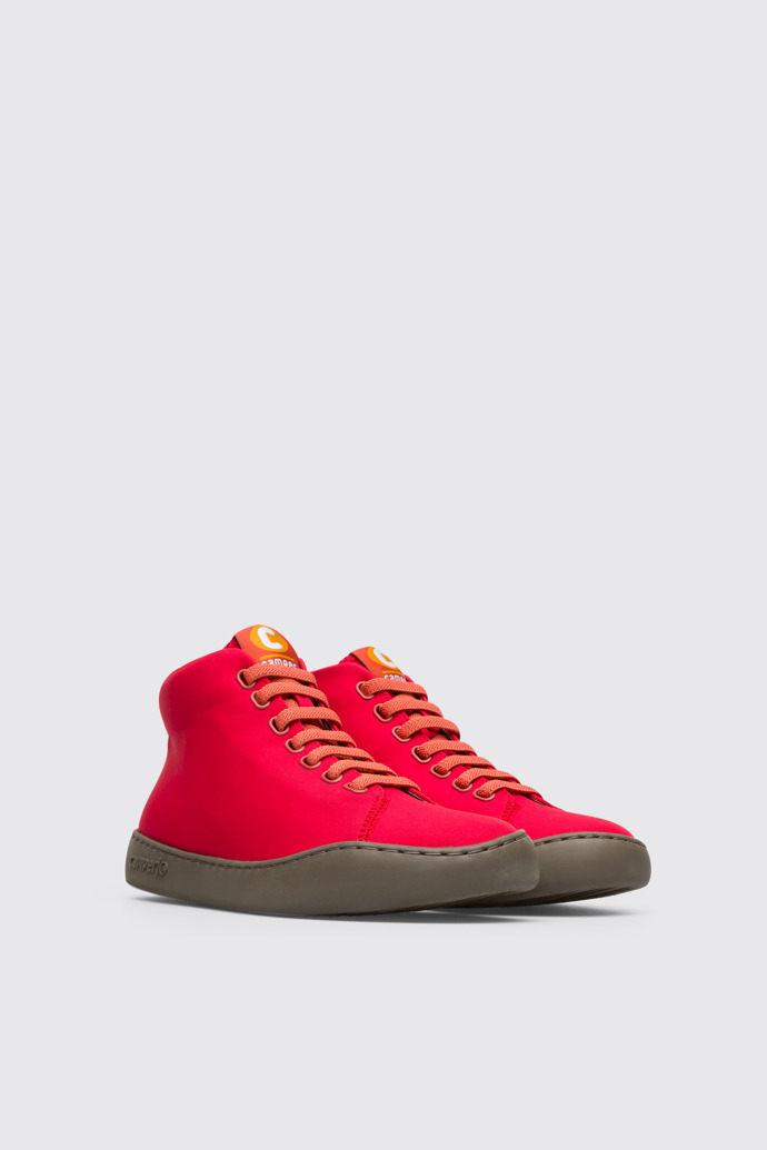 Front view of Peu Touring Women's red ankle boot