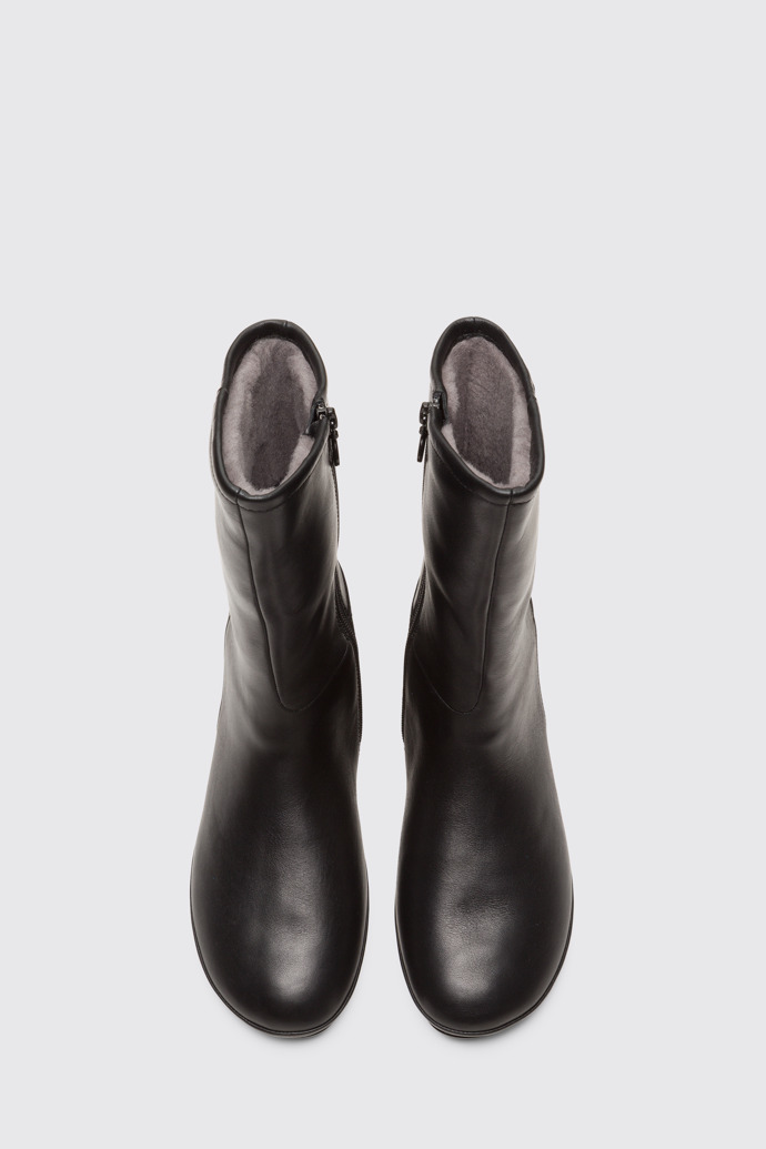 Overhead view of Right Black Boots for Women