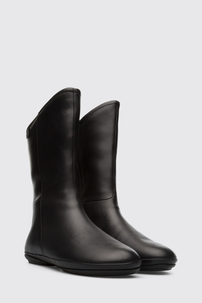 Front view of Right Black Boots for Women