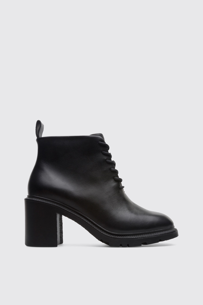 Side view of Whitnee Black Ankle Boots for Women