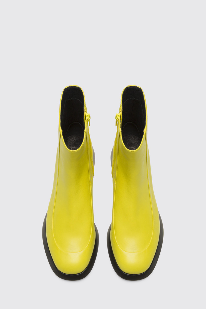 Overhead view of Trisha Yellow Boots for Women