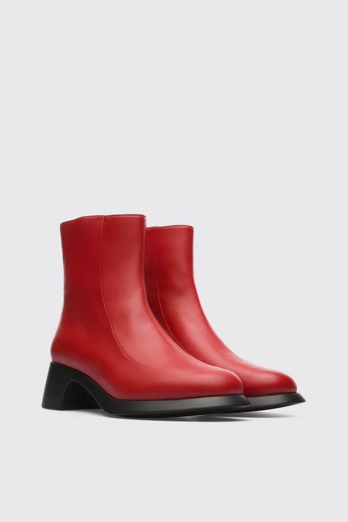 Front view of Trisha Red Boots for Women