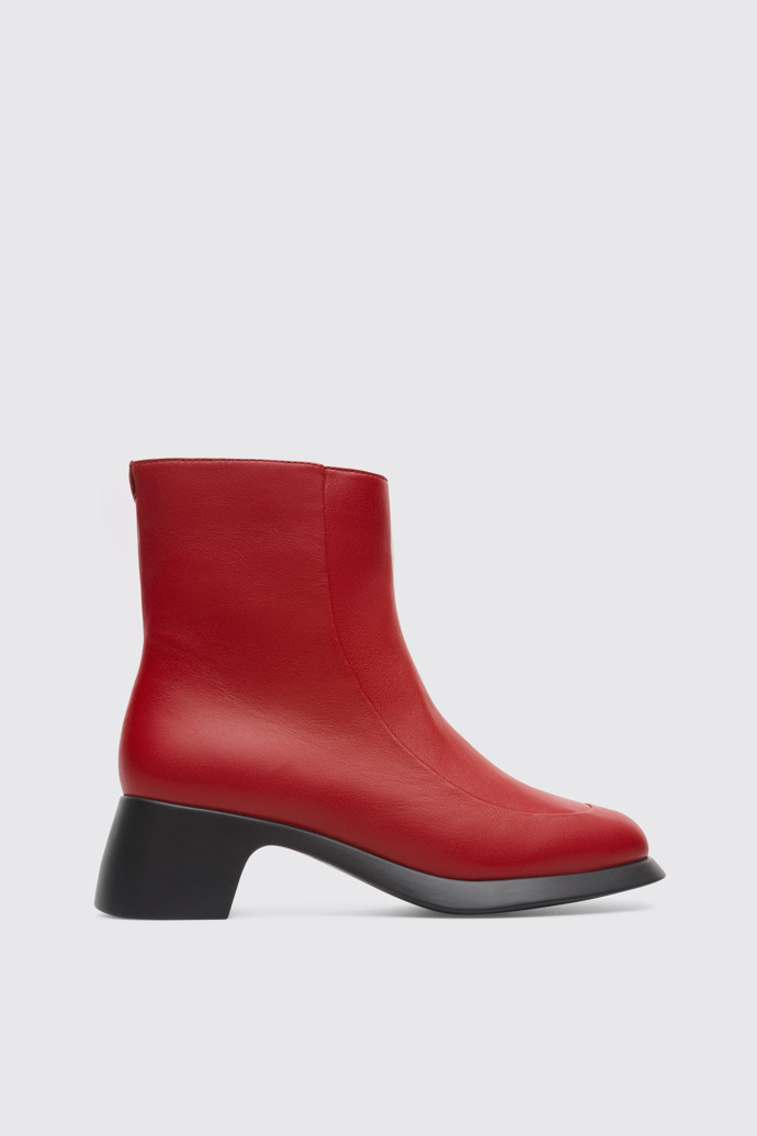Side view of Trisha Red Boots for Women