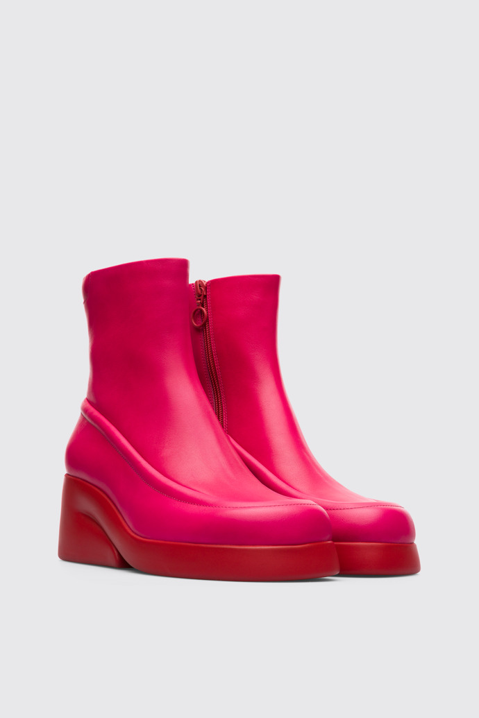 Front view of Kaah Pink Boots for Women