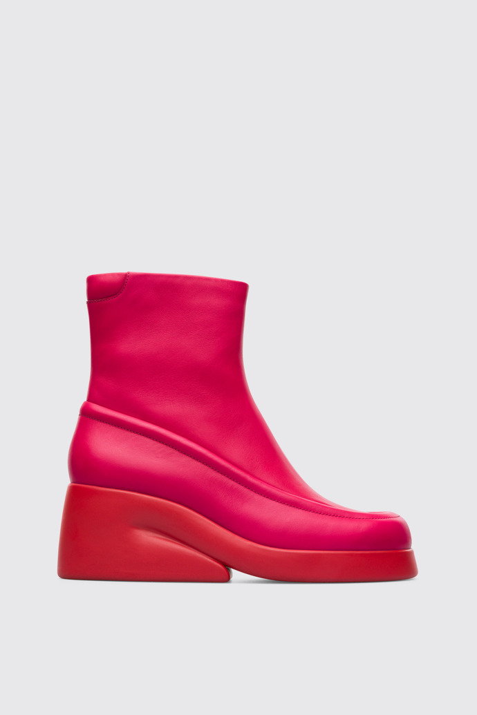 Side view of Kaah Pink Boots for Women