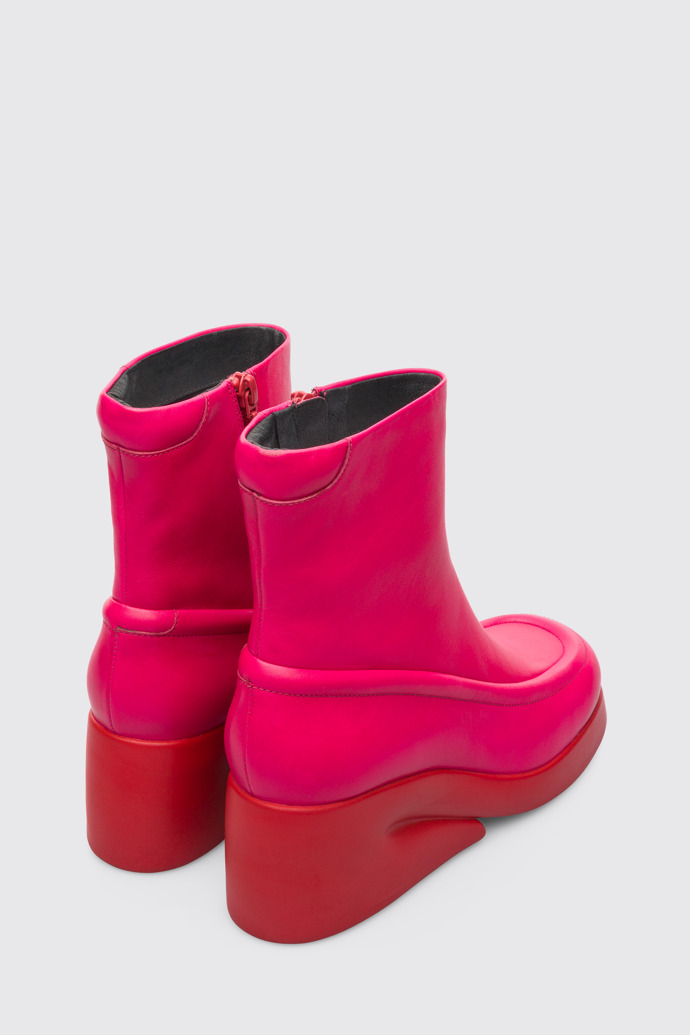 Back view of Kaah Pink Boots for Women