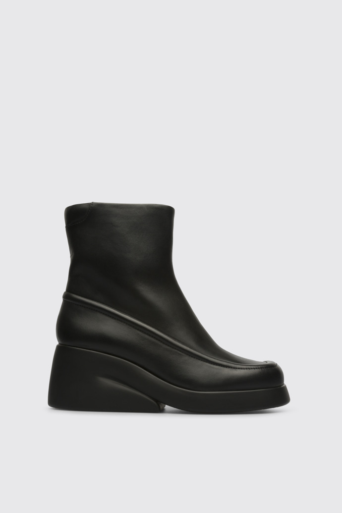 Side view of Kaah Black boot for women