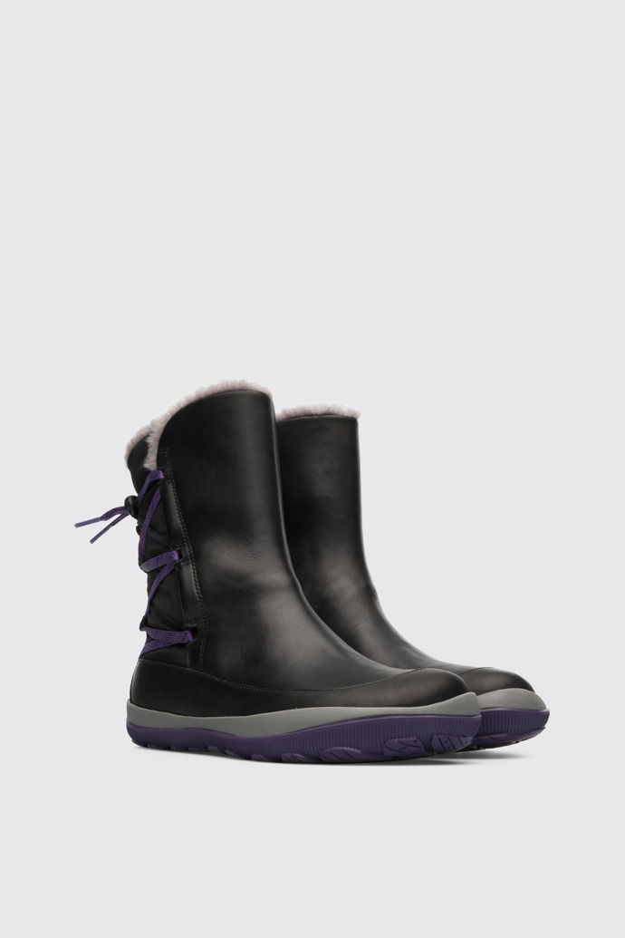 Front view of Peu Pista Black Boots for Women