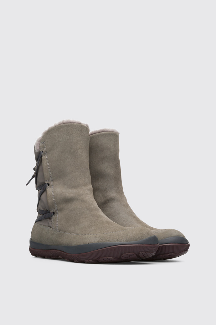 Front view of Peu Pista Grey Boots for Women