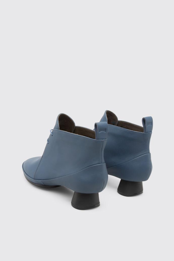 Back view of Alright Blue lace up ankle boot for women