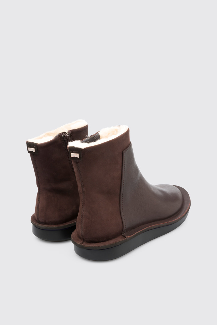 Back view of Formiga Brown Ankle Boots for Women