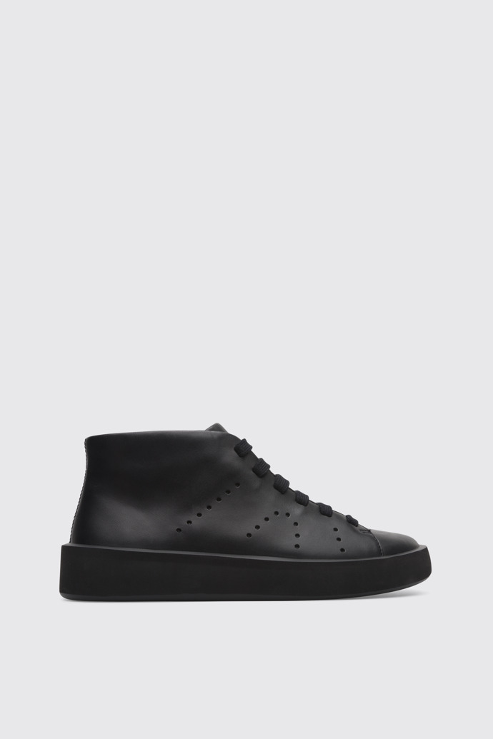Side view of Courb Black Sneakers for Women