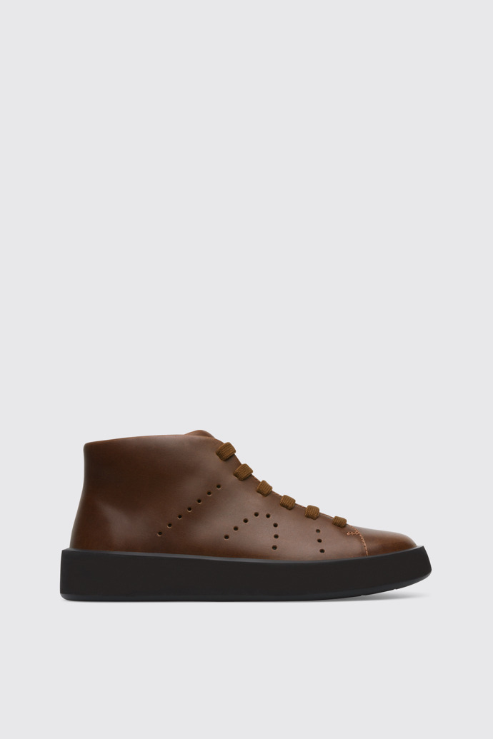 Side view of Courb Brown Sneakers for Women