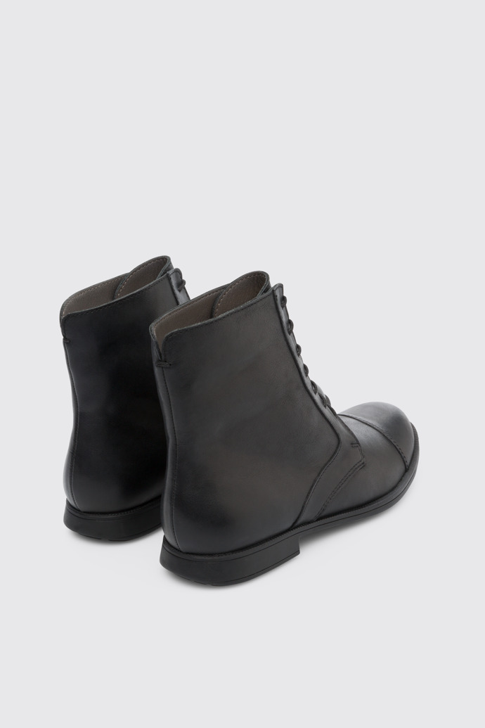 Back view of Mil Black Ankle Boots for Women