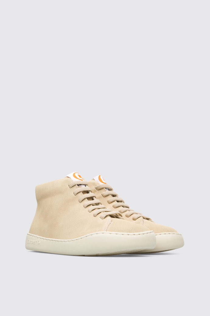 Front view of Peu Touring Beige Sneakers for Women