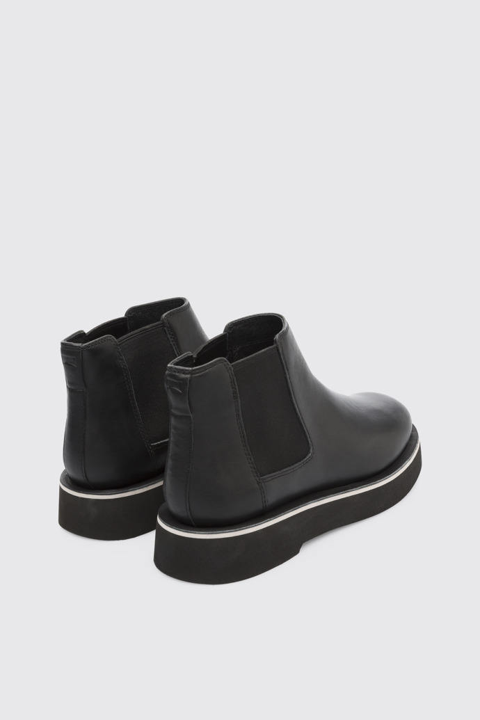 Back view of Tyra Black Ankle Boots for Women