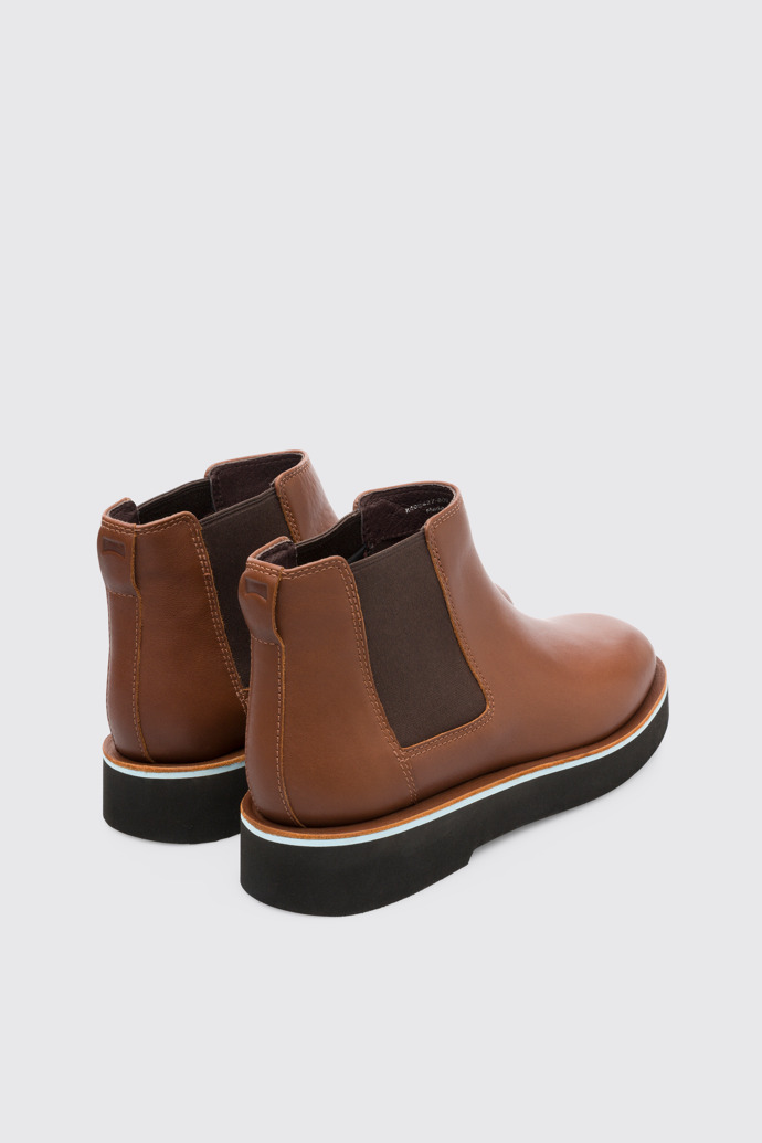 Back view of Tyra Brown Ankle Boots for Women