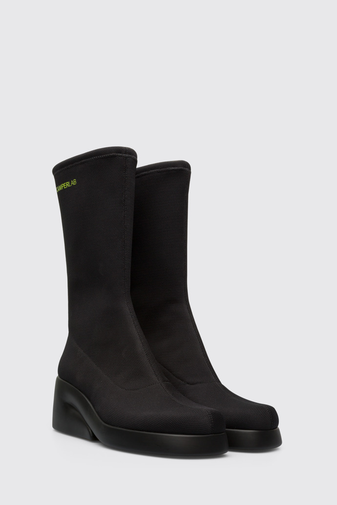 Front view of Kaah Women's black high boot