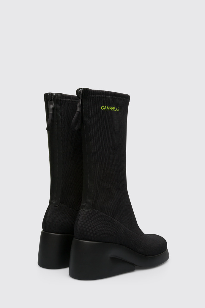 Back view of Kaah Women's black high boot