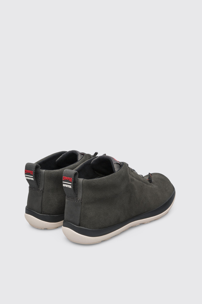 Back view of Peu Pista Waterproof grey ankle boot for women
