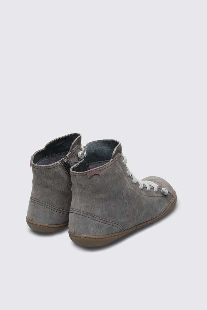 Back view of Peu Grey ankle boot for women