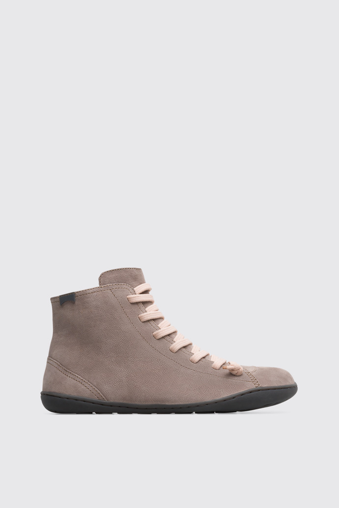 Side view of Peu Light grey ankle boot for women