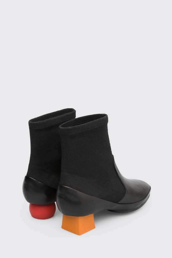 Back view of Twins Black TWINS ankle boot for women