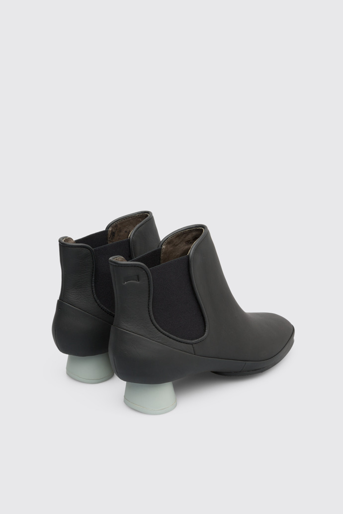 Back view of Alright Black ankle boot for women