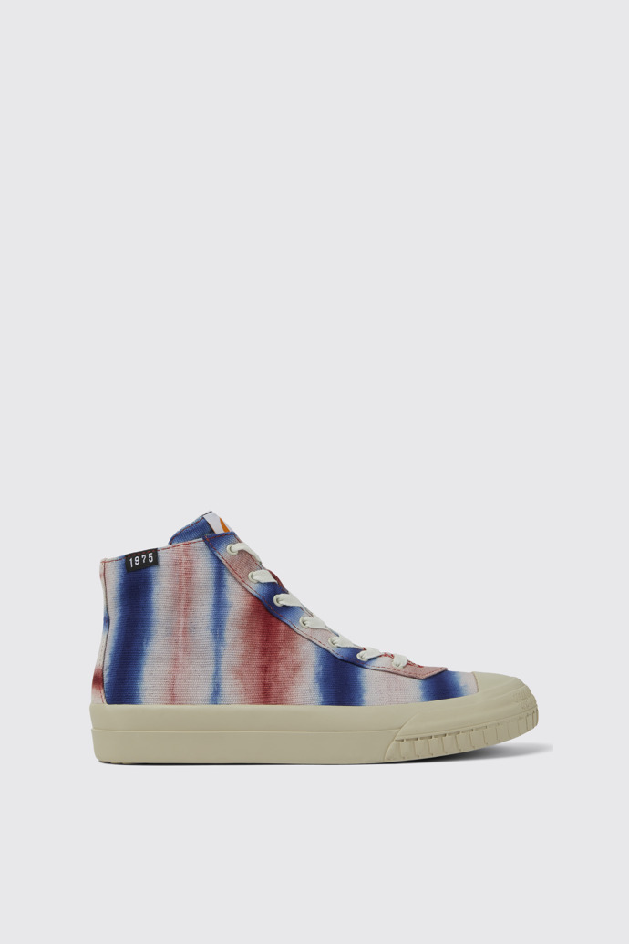Side view of Camper x EFI Multicolored organic cotton sneakers for women