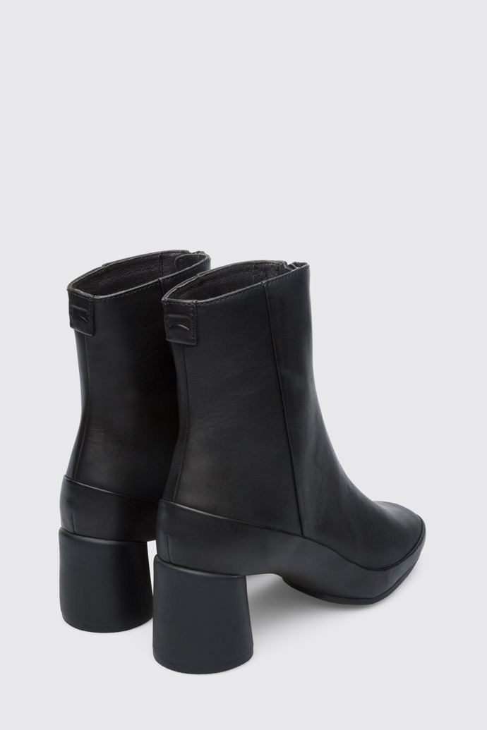 Back view of Upright Black boot for women