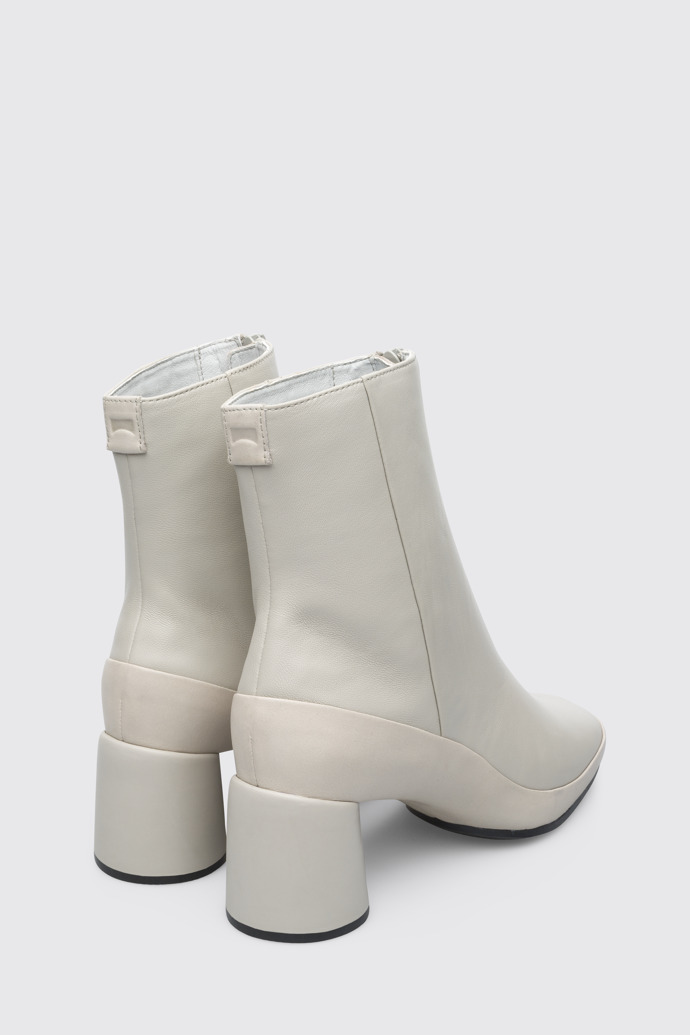 Back view of Upright Grey boot for women