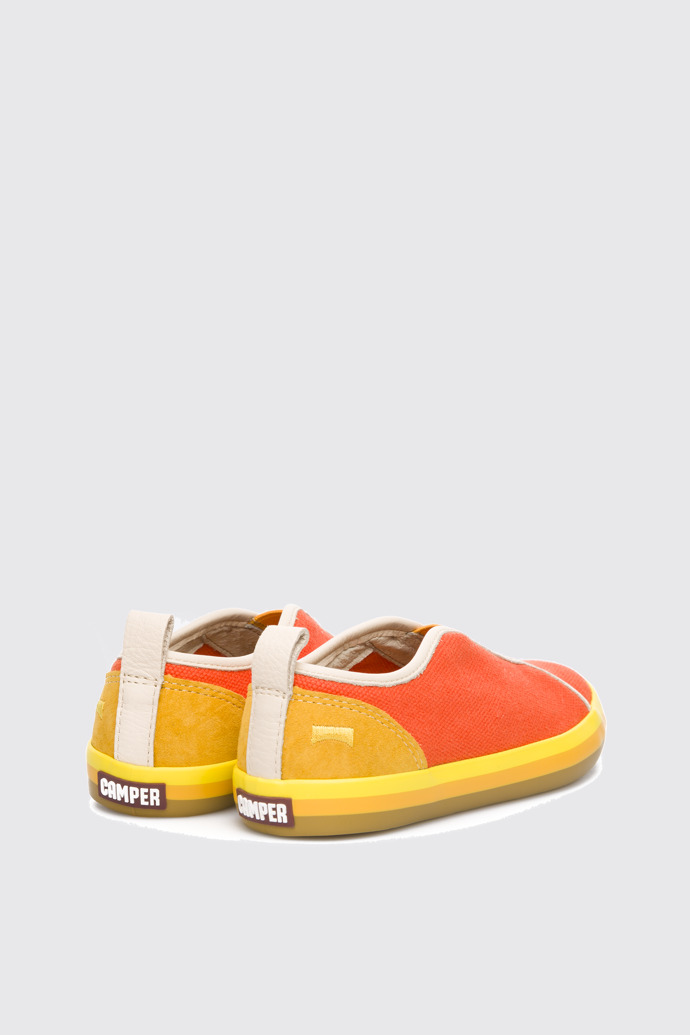 Back view of Pursuit Orange Sneakers for Kids