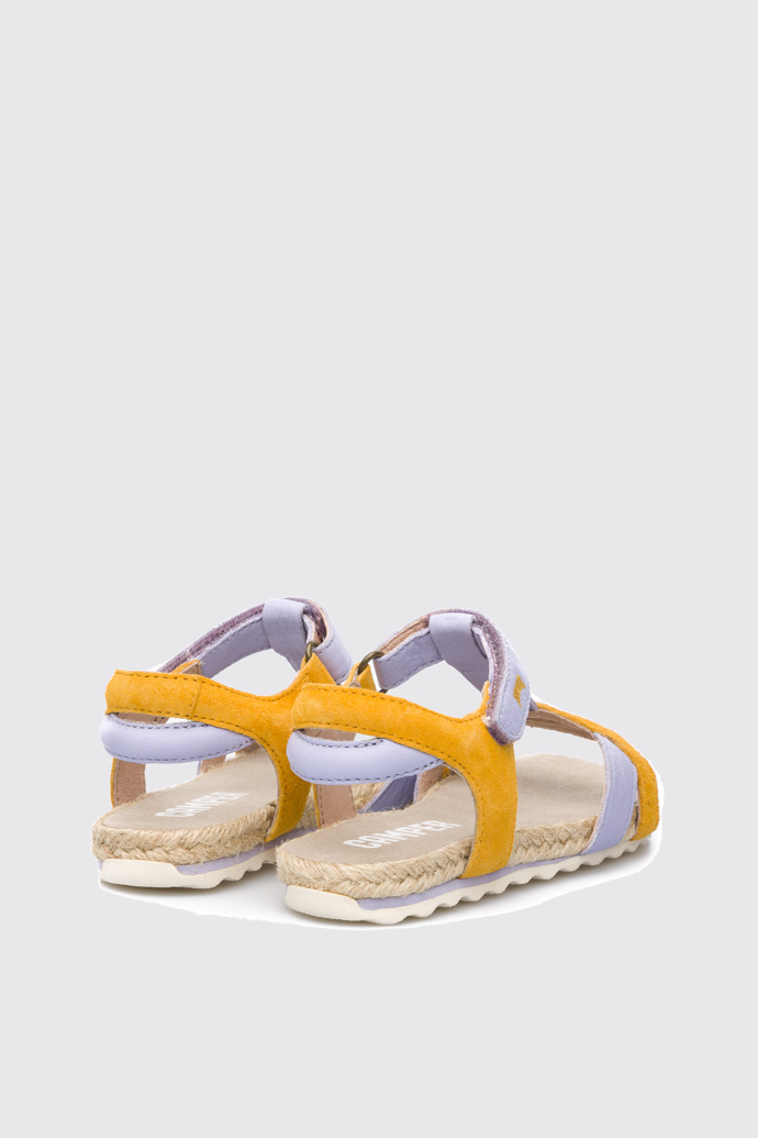 Back view of Pinya Esparto Multicolor Sandals for Kids