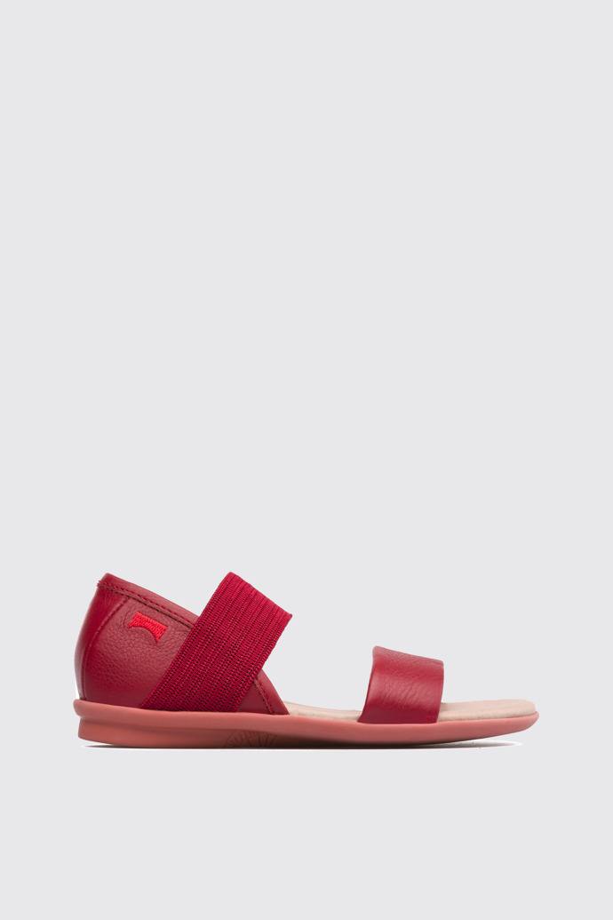 Side view of Right Red Sandals for Kids