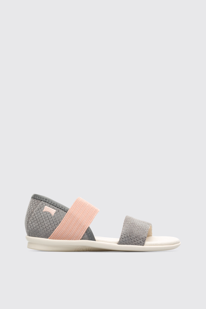Side view of Right Grey Sandals for Kids