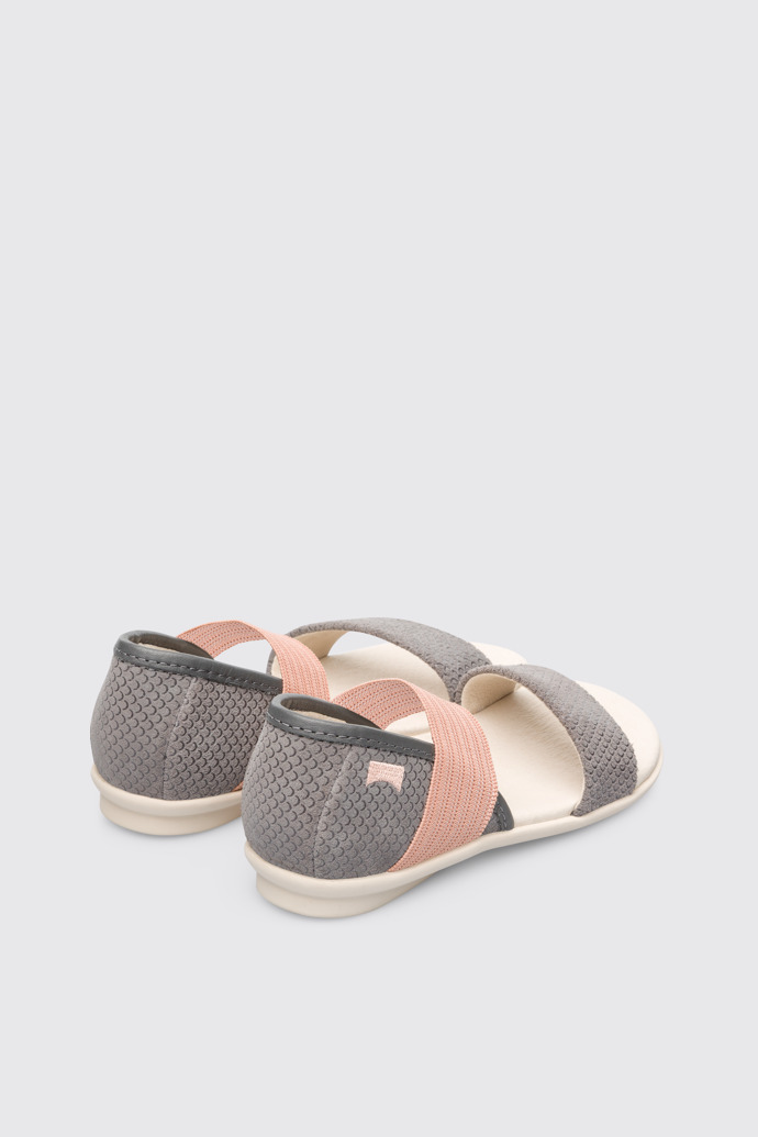 Back view of Right Grey Sandals for Kids