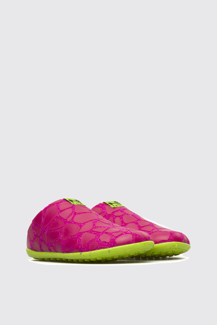 Front view of Wabi Purple Slippers for Kids