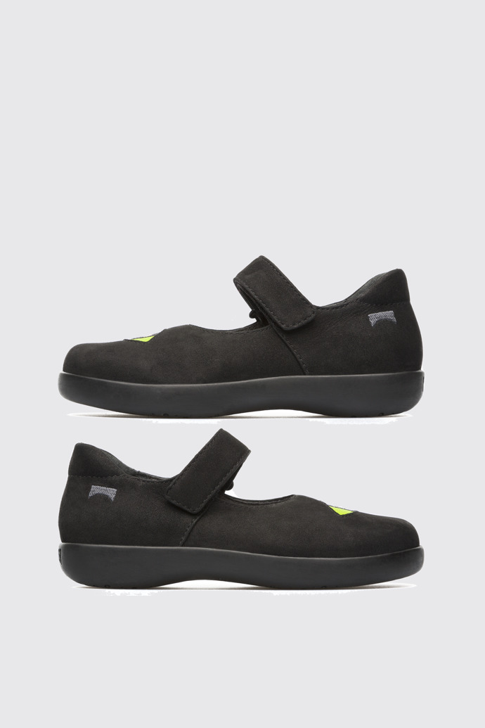 Side view of Twins Black SMART CASUAL SHOES for Kids