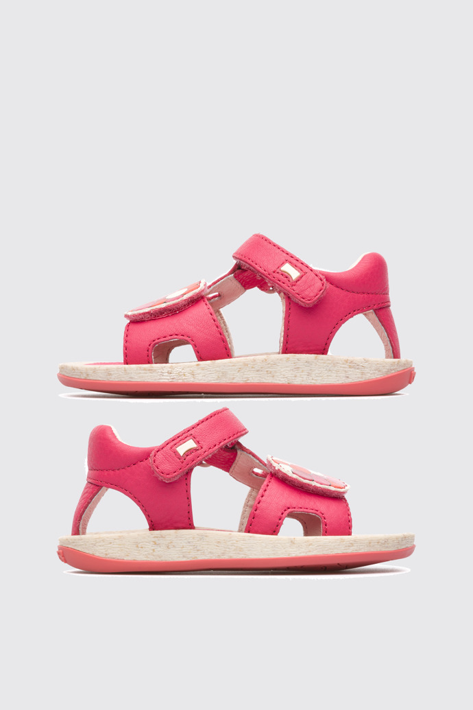 Side view of Twins Pink Sandals for Kids