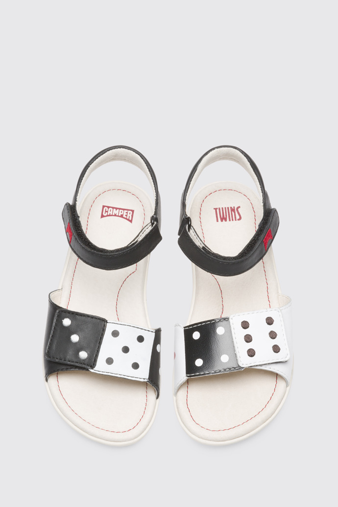 Overhead view of Twins Multicolor Sandals for Kids