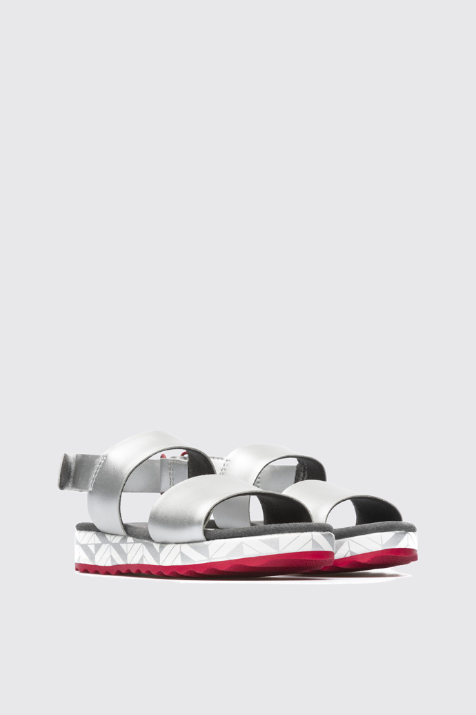 Front view of Pinya Grey Sandals for Kids