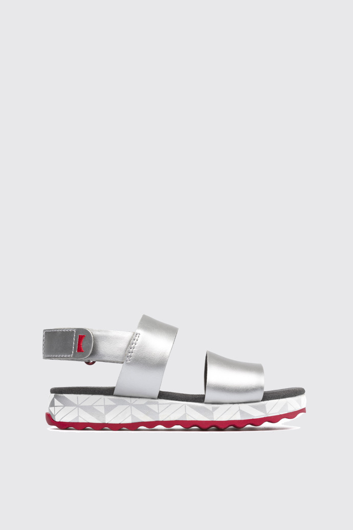 Side view of Pinya Grey Sandals for Kids